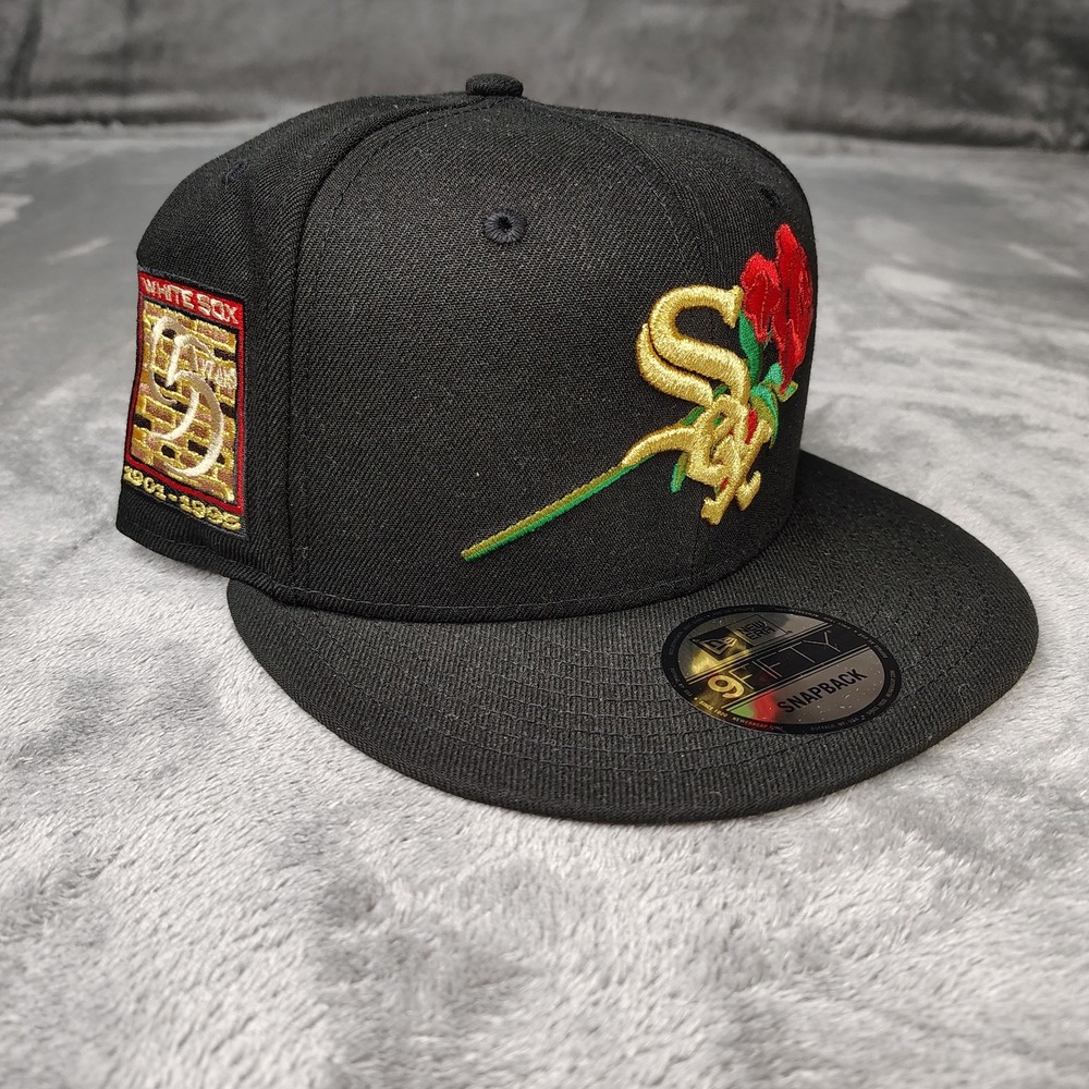 New Era Chicago White Sox 95 Year 9Fifty Snapback Black/Gold Rose Adjustable Cap